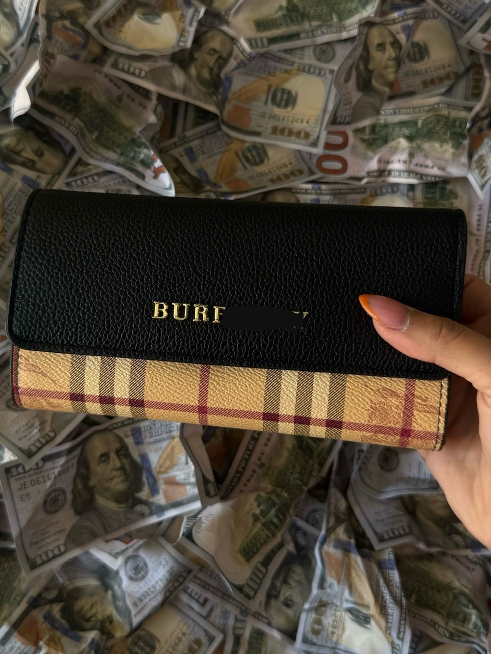 New women’s black fashion wallet